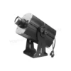 Đèn chiếu logo 600W thân nhôm đen với hai nút vặn khoá góc, dây nguồn có giắc chống nước và dây cáp an toàn